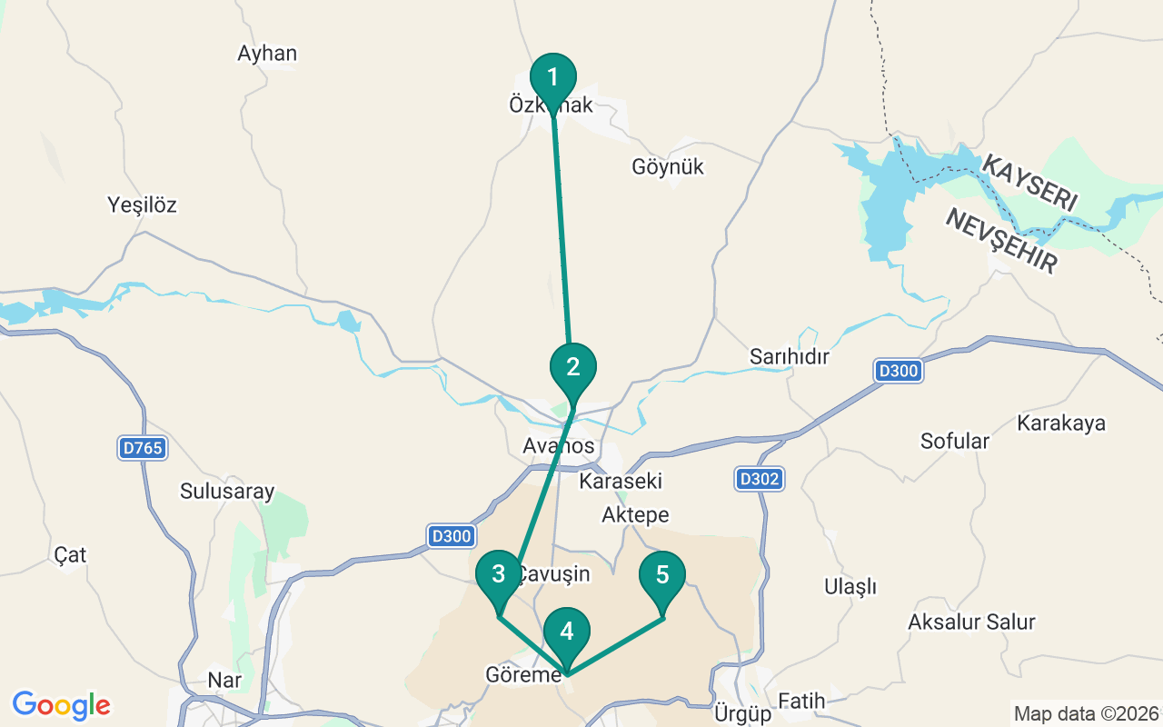 Route —  →  →  →  → 