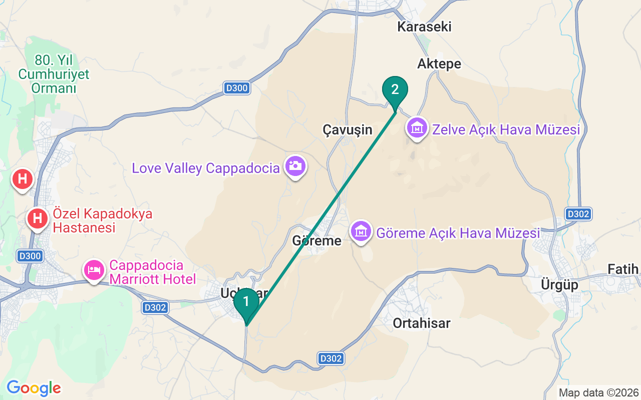 Route —  → 